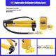 10 Ton Hydraulic Cylinder Jack Kit With Hollow Low Profile Ram Repair Tool Steel