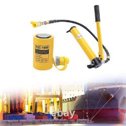 10 Ton Hydraulic Cylinder Jack Kit with Hollow Low Profile Ram Repair Tool Steel