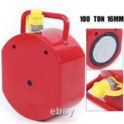 100 Ton Hydraulic Cylinder Jack Pancake Cylinder Ram Lifting Steel 16mm Stroke