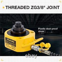 100T Hydraulic Cylinder Jack Ram 2.72 Multi-Section Stroke Solid Single Acting