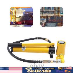 10T Hydraulic Cylinder Jack 10.2cm Single Acting Porta Power Jack Lifting Ram US