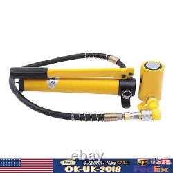 10T Hydraulic Cylinder Jack 10.2cm Single Acting Porta Power Jack Lifting Ram US