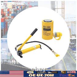 10T Hydraulic Cylinder Jack 10.2cm Single Acting Porta Power Jack Lifting Ram US