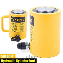 4/100mm 50 Ton Hydraulic Cylinder Jack Single Acting Solid Hydraulic Ram Stroke