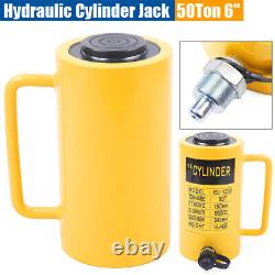 50 Ton Hydraulic Cylinder Jack 150mm/6 Inch Stroke Single Acting Solid Ram USA