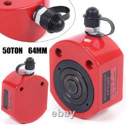 50 Ton Hydraulic Cylinder Jack 2.52 Stroke Ram Low Profile Flat Lift Cylinder