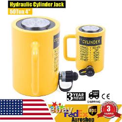 50 Ton Hydraulic Cylinder Jack 4Stroke Single Acting Lifting Ram 635CC Cylinder
