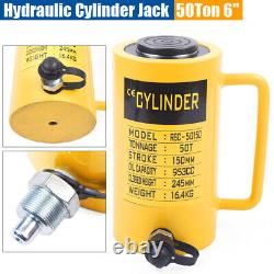 50 Ton Hydraulic Cylinder Jack 6 Single Acting Cylinder Jack Lift Solid Ram
