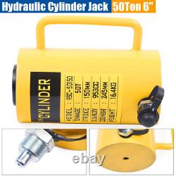 50 Ton Hydraulic Cylinder Jack Solid Ram 150mm/6 inch Stroke Single Acting