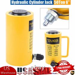 50 Ton Hydraulic Cylinder Jack Solid Ram 150mm/6 inch Stroke Single Acting New