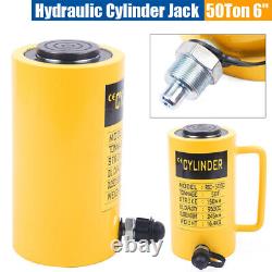 50 Ton Hydraulic Cylinder Jack Solid Ram 150mm/6 inch Stroke Single Acting Tool