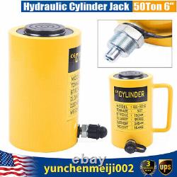 50 Ton Hydraulic Cylinder Jack Solid Ram 150mm/6 inch Stroke Single Acting US