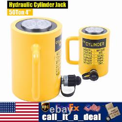 50 Tons Hydraulic Cylinder Single Acting 4(100mm) Stroke Lifting Jack Ram
