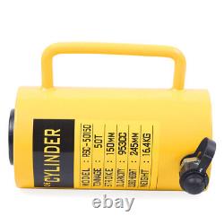 50T Hydraulic Cylinder Jack Solid Ram Single Acting 6 /150mm Stroke 10000psi US