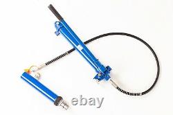 A-RAMP Hydraulic Hand Pump 10 TON With Hose & RAM Portable 10T Pressure Cylinder