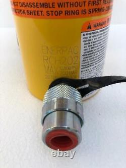 Enerpac RCH 202 Hydraulic Holl-O-Cylinder 20 Tons Capacity 2 Stroke Hollow Ram