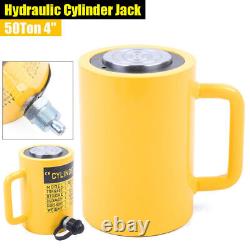 Hydraulic Cylinder Jack 4/100mm Stroke Single Acting Solid Hydraulic Ram 50 Ton