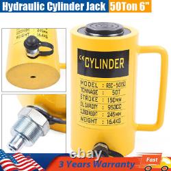 Hydraulic Cylinder Jack 50 Ton 150mm-6 inch Stroke Solid Pressure Pump Ram 953CC