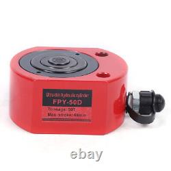 Hydraulic Cylinder Jack 50 tons Single Acting Hollow Ram 64mm 2.52 Stroke