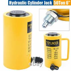 Hydraulic Cylinder Jack Solid Ram 6 Stroke Single Acting Hydraulic Cylinder 50T