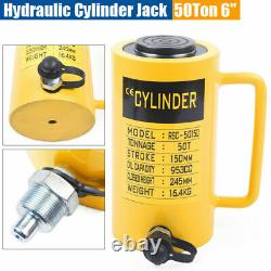Hydraulic Cylinder Jack Solid Ram 6 Stroke Single Acting Hydraulic Cylinder 50T