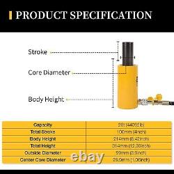 NEW 20T Hydraulic Cylinder Ram lifting Cylinder Jack 4 Stroke Single Acting