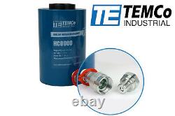 TEMCo Hollow Hydraulic Cylinder Ram 20 TON 2 In Stroke 5 YEAR Warranty