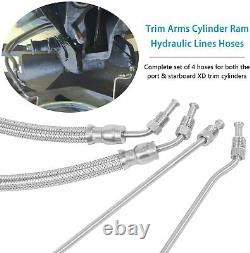 Trim Tilt Hydraulic Ram Cylinder Hose Kit Fit For Mercruiser Alpha One Gen Two