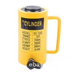 Cylindre Hydraulique 50 Ton 6 Pouces / 150mm Atteinte Simple Action Ram Jack Lourd