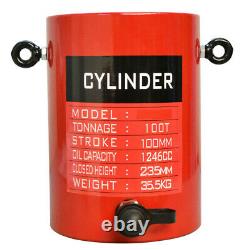 Cylindre Hydraulique De 100 Tonnes 5,90 (150mm) Atteinte Jack Ram 285mm Hauteur Fermée