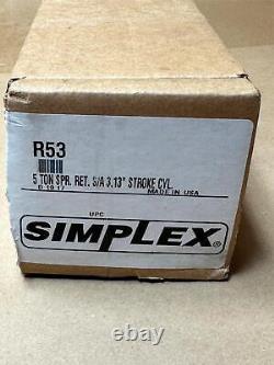Simplex 5 Ton R53 Ressort de rappel simple action 3 pouces Course Vérin hydraulique USA