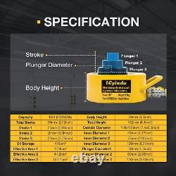 Vérin hydraulique à course de 2,72 pouces de 100 tonnes, robuste, simple effet, pour levage